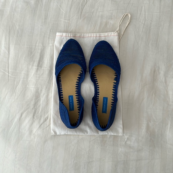 Proud Mary flat shoes slip on blue sandals boho size 9 - Picture 1 of 4